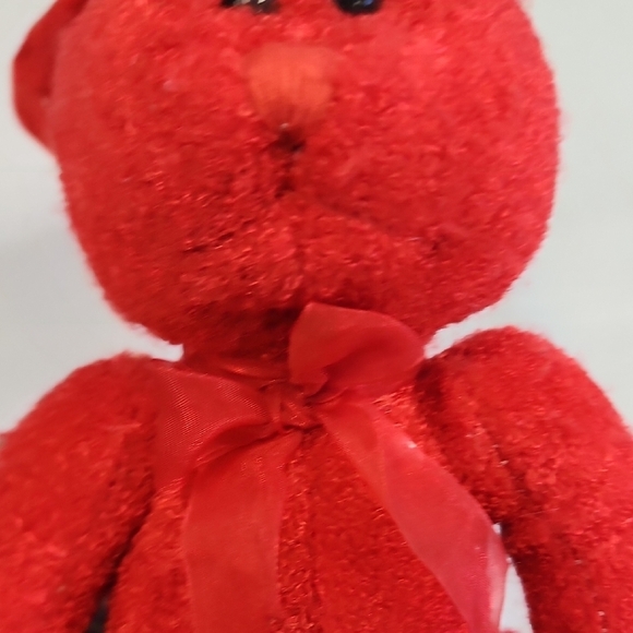 Cherry Red Plush Stuffed Bunny Animal Toy Easter Hunt - Picture 9 of 11